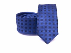    Prémium slim nyakkendő - Kék kockás 