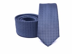    Prémium slim nyakkendő - Kék mintás 