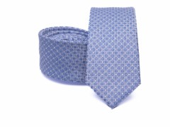   Prémium slim nyakkendő - Világoskék aprómintás 