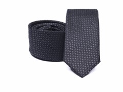    Prémium slim nyakkendő - Grafit mintás 