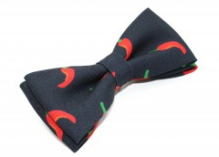                   Prémium csokornyakkendő - Sötétkék paprika mintás Csokornyakkendő