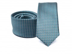    Prémium slim nyakkendő - Türkíz mintás 