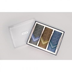            Férfi zsebkendő szett díszdobozban - 3 db Zsebkendő