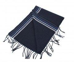    Newsmen unisex kötött sál - Kék csíkos Férfi kesztyű, sál