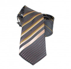                    NM slim szövött nyakkendő - Barna csíkos 