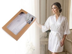                               Szatén női köntös - Fehér Női zokni, harisnya, pizsama