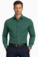             NM h.u slim elasztikus ing - Zöld aprómintás Mintás ing