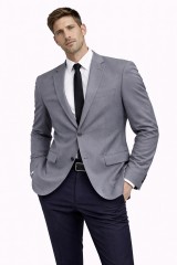                           Newsmen elasztikus slim zakó - Szürke Öltöny, mellény