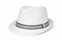   Szalmakalap csíkos - Fehér Férfi kalap, sapka