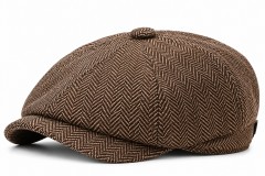                      Gatsby téli sapka - Barna halszálkás Férfi kalap, sapka