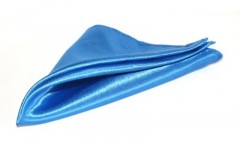                                              Krawat szatén díszzsebkendő - Égszínkék 