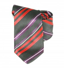      Classic prémium nyakkendő - Fekete-piros csíkos Csíkos nyakkendő