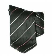      Classic prémium nyakkendő - Fekete-fehér csíkos Csíkos nyakkendő