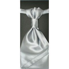          Goldenland francia nyakkendő,díszzsebkendővel - Ezüst Francia, Ascot, Különlegesség