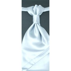    Francia nyakkendő,díszzsebkendővel - Halványkék Francia, Ascot, Különlegesség