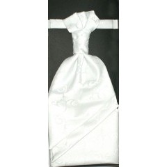    Francia nyakkendő,díszzsebkendővel - Fehér mintás Szettek